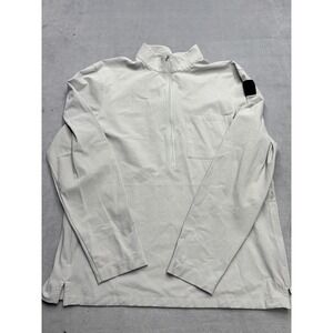 Lululemon WovenAir Half-Zip Pullover Men's XL Long Sleeve Shirt Beige Athleisure